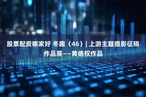股票配资哪家好 冬趣（46）| 上游主题摄影征稿作品展——黄德权作品